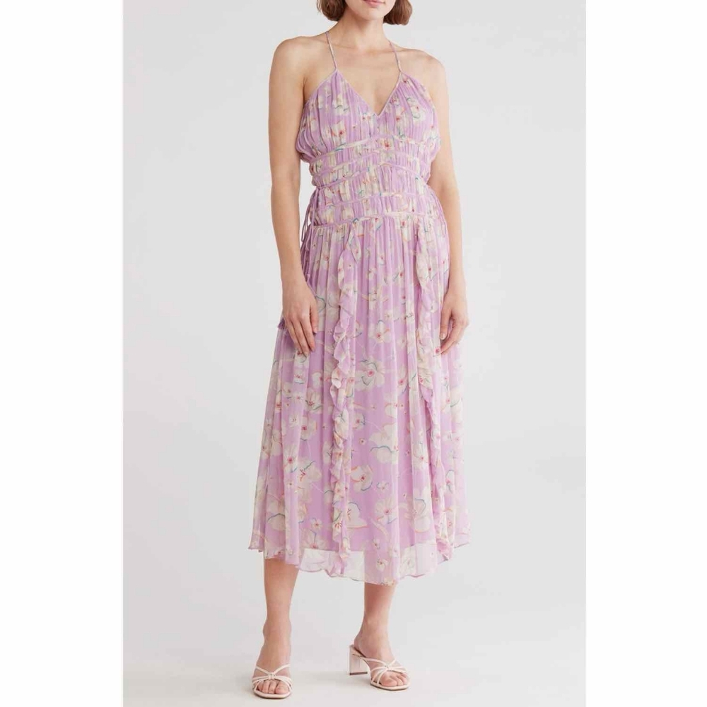 Joie Lyall Shirred Silk Grown